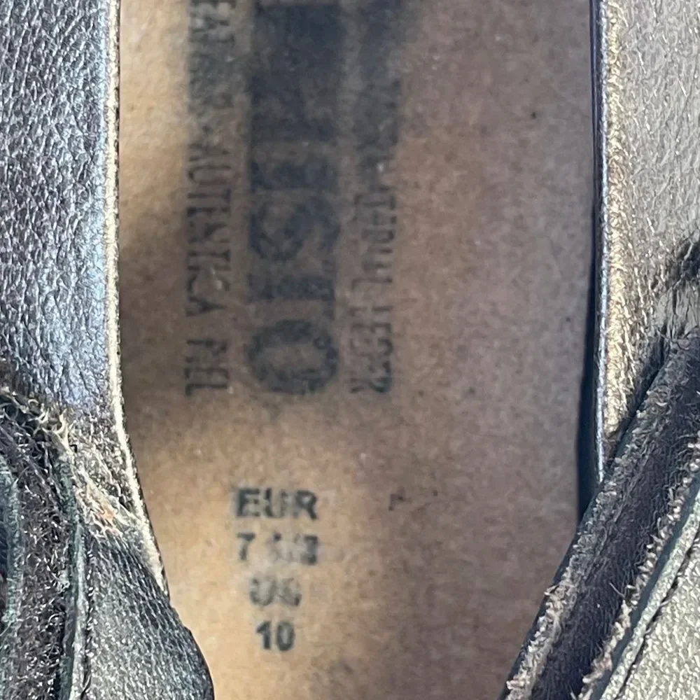 Mephisto Pewter Bronze‎ Metallic Leather Mary Jane Shoes Sz 10